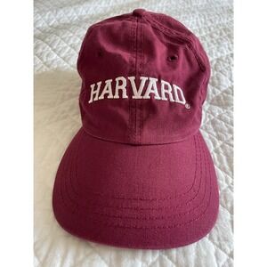 Y2K Vintage Harvard University Maroon Strapback Dad Hat COOP Cambridge bookstore